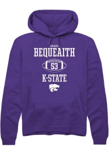 Drake Bequeaith Rally Mens Purple K-State Wildcats NIL Sport Icon Hooded Sweatshirt