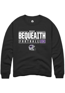 Drake Bequeaith Rally Mens Black K-State Wildcats NIL Stacked Box Crew Sweatshirt