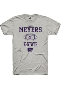 Gavin Meyers  K-State Wildcats Ash Rally NIL Sport Icon Short Sleeve T Shirt