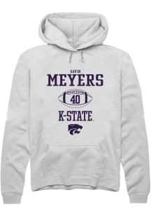 Gavin Meyers  Rally K-State Wildcats Mens White NIL Sport Icon Long Sleeve Hoodie