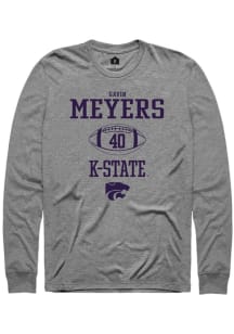 Gavin Meyers  K-State Wildcats Graphite Rally NIL Sport Icon Long Sleeve T Shirt