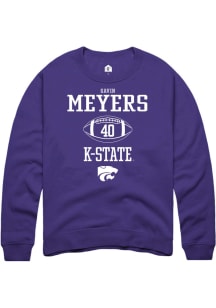 Gavin Meyers  Rally K-State Wildcats Mens Purple NIL Sport Icon Long Sleeve Crew Sweatshirt