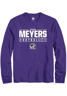 Gavin Meyers  K-State Wildcats Purple Rally NIL Stacked Box Long Sleeve T Shirt