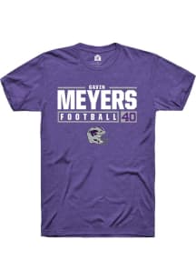 Gavin Meyers  K-State Wildcats Purple Rally NIL Stacked Box Short Sleeve T Shirt