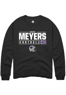 Gavin Meyers  Rally K-State Wildcats Mens Black NIL Stacked Box Long Sleeve Crew Sweatshirt