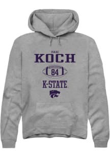 Isaac Koch Rally Mens Graphite K-State Wildcats NIL Sport Icon Hooded Sweatshirt