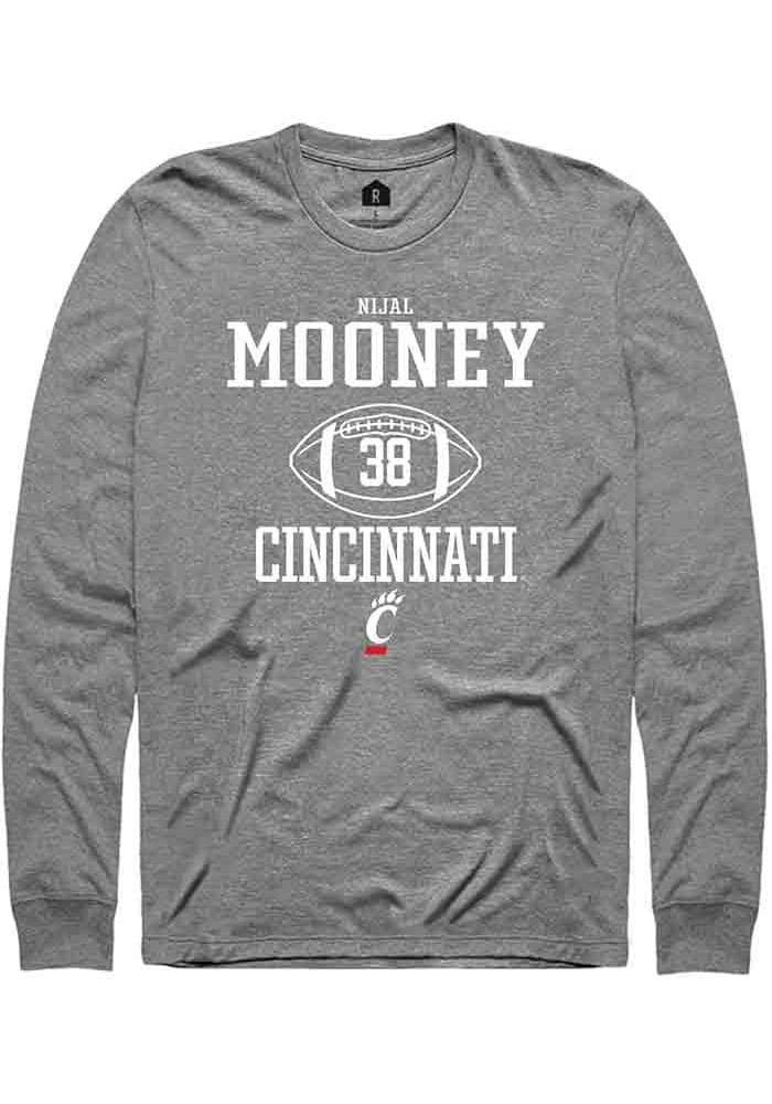 Nijal Mooney Cincinnati Bearcats Graphite Rally NIL Sport Icon Long Sleeve T Shirt