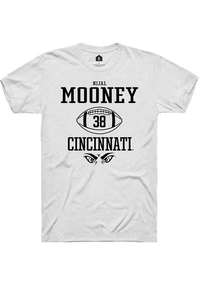 Nijal Mooney Cincinnati Bearcats White Rally NIL Sport Icon Short Sleeve T Shirt