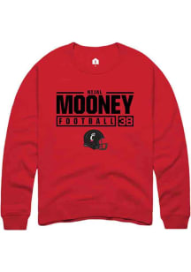 Nijal Mooney  Rally Cincinnati Bearcats Mens Red NIL Stacked Box Long Sleeve Crew Sweatshirt