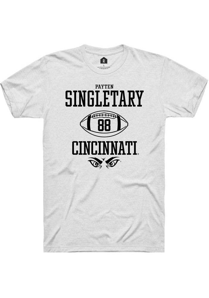 Payten Singletary Cincinnati Bearcats White Rally NIL Sport Icon Short Sleeve T Shirt