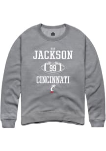 Rob Jackson  Rally Cincinnati Bearcats Mens Graphite NIL Sport Icon Long Sleeve Crew Sweatshirt