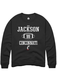 Rob Jackson  Rally Cincinnati Bearcats Mens Black NIL Sport Icon Long Sleeve Crew Sweatshirt