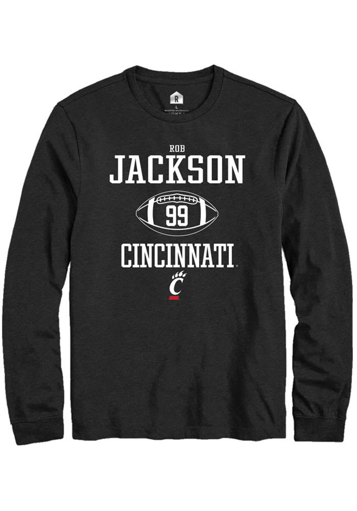 Rob Jackson Cincinnati Bearcats Black Rally NIL Sport Icon Long Sleeve T Shirt