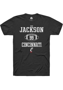 Rob Jackson  Cincinnati Bearcats Black Rally NIL Sport Icon Short Sleeve T Shirt