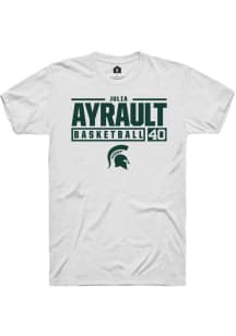 Julia Ayrault White Michigan State Spartans NIL Stacked Box Short Sleeve T Shirt