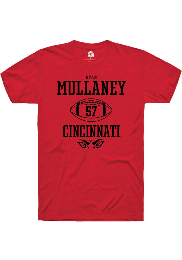 Ryan Mullaney Cincinnati Bearcats Red Rally NIL Sport Icon Short Sleeve T Shirt