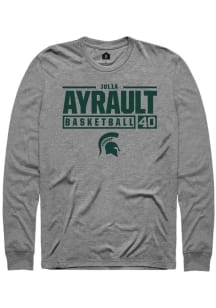 Julia Ayrault Rally Mens Graphite Michigan State Spartans NIL Stacked Box Tee