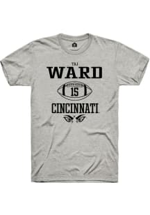 Taj Ward  Cincinnati Bearcats Ash Rally NIL Sport Icon Short Sleeve T Shirt