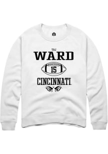 Taj Ward  Rally Cincinnati Bearcats Mens White NIL Sport Icon Long Sleeve Crew Sweatshirt