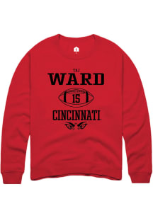 Taj Ward  Rally Cincinnati Bearcats Mens Red NIL Sport Icon Long Sleeve Crew Sweatshirt
