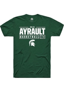 Julia Ayrault Green Michigan State Spartans NIL Stacked Box Short Sleeve T Shirt
