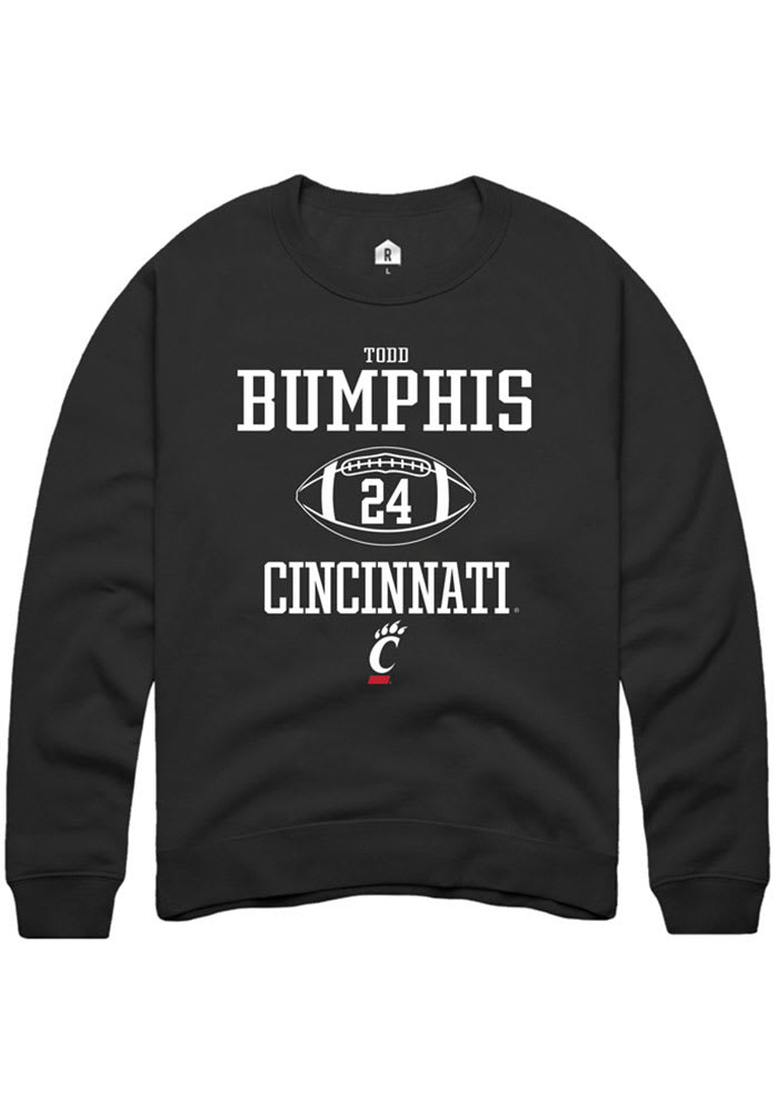 Todd Bumphis Rally Cincinnati Bearcats Mens Black NIL Sport Icon Long Sleeve Crew Sweatshirt
