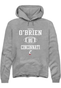 Triston O'Brien  Rally Cincinnati Bearcats Mens Grey NIL Sport Icon Long Sleeve Hoodie