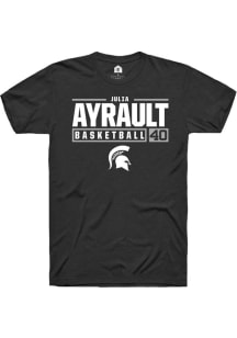 Julia Ayrault Black Michigan State Spartans NIL Stacked Box Short Sleeve T Shirt