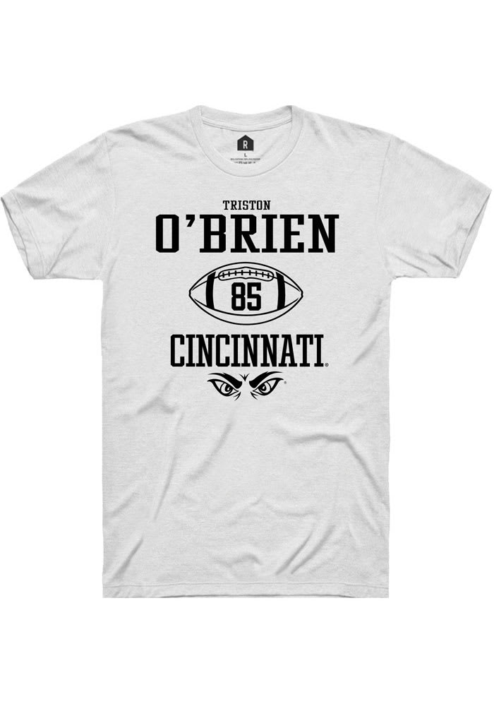 Triston O'Brien Cincinnati Bearcats White Rally NIL Sport Icon Short Sleeve T Shirt