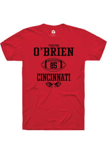 Triston O'Brien  Cincinnati Bearcats Red Rally NIL Sport Icon Short Sleeve T Shirt