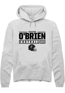 Triston O'Brien Rally Mens White Cincinnati Bearcats NIL Stacked Box Hooded Sweatshirt