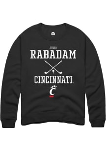 Julia Rabadam  Rally Cincinnati Bearcats Mens Black NIL Sport Icon Long Sleeve Crew Sweatshirt