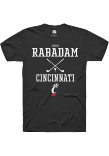 Julia Rabadam  Cincinnati Bearcats Black Rally NIL Sport Icon Short Sleeve T Shirt