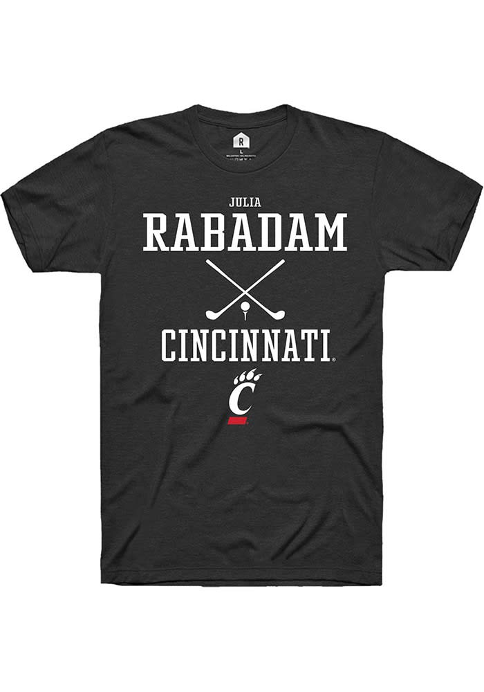 Julia Rabadam Cincinnati Bearcats Black Rally NIL Sport Icon Short Sleeve T Shirt