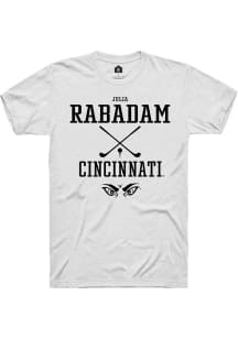 Julia Rabadam  Cincinnati Bearcats White Rally NIL Sport Icon Short Sleeve T Shirt