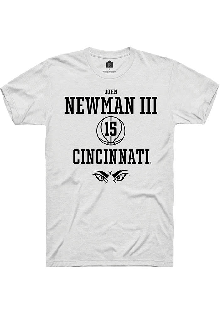 John Newman III Cincinnati Bearcats White Rally NIL Sport Icon Short Sleeve T Shirt
