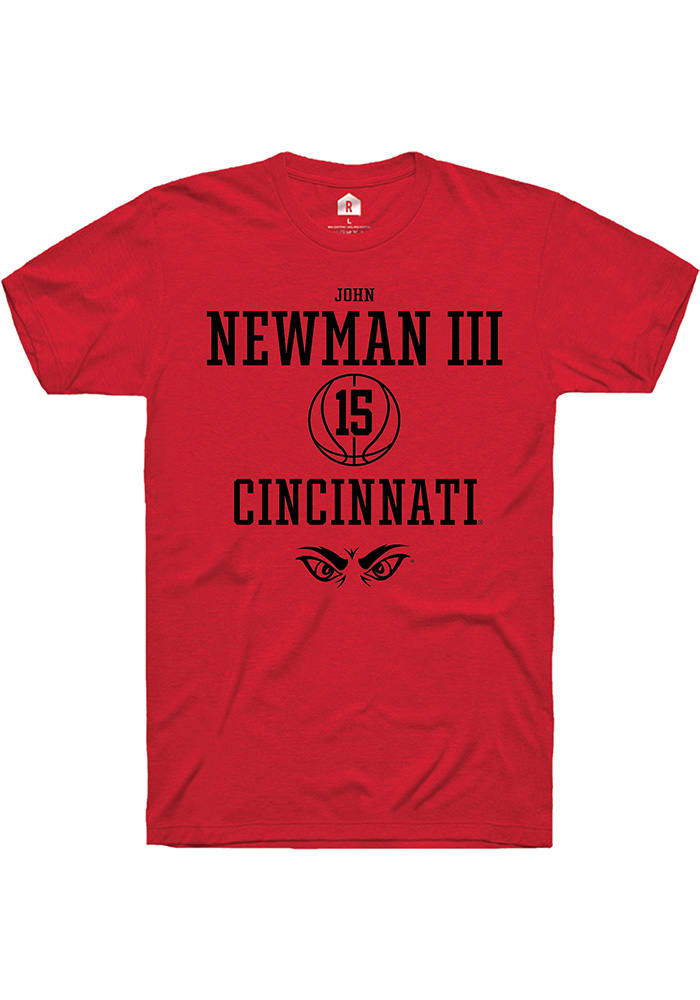 John Newman III Cincinnati Bearcats Red Rally NIL Sport Icon Short Sleeve T Shirt