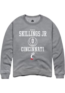 Daniel Skillings Jr. Rally Mens Graphite Cincinnati Bearcats NIL Sport Icon Crew Sweatshirt