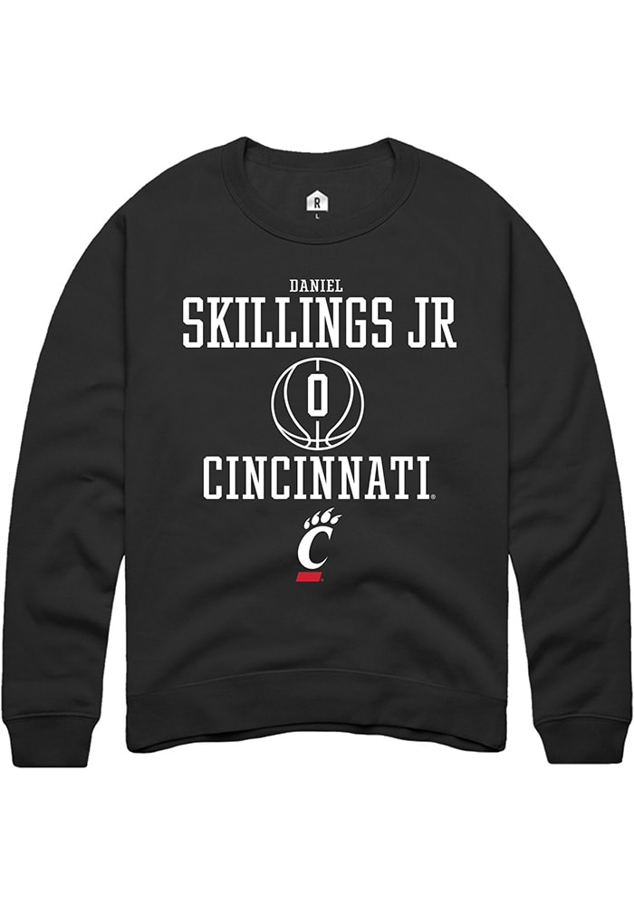 Daniel Skillings Jr. Rally Cincinnati Bearcats Mens Black NIL Sport Icon Long Sleeve Crew Sweatshirt