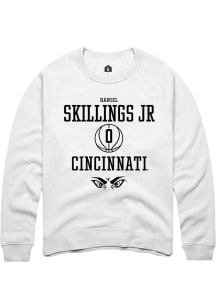 Daniel Skillings Jr. Rally Mens White Cincinnati Bearcats NIL Sport Icon Crew Sweatshirt