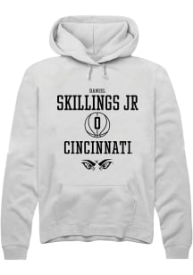 Daniel Skillings Jr. Rally Mens White Cincinnati Bearcats NIL Sport Icon Hooded Sweatshirt