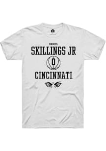 Daniel Skillings Jr. White Cincinnati Bearcats NIL Sport Icon Short Sleeve T Shirt