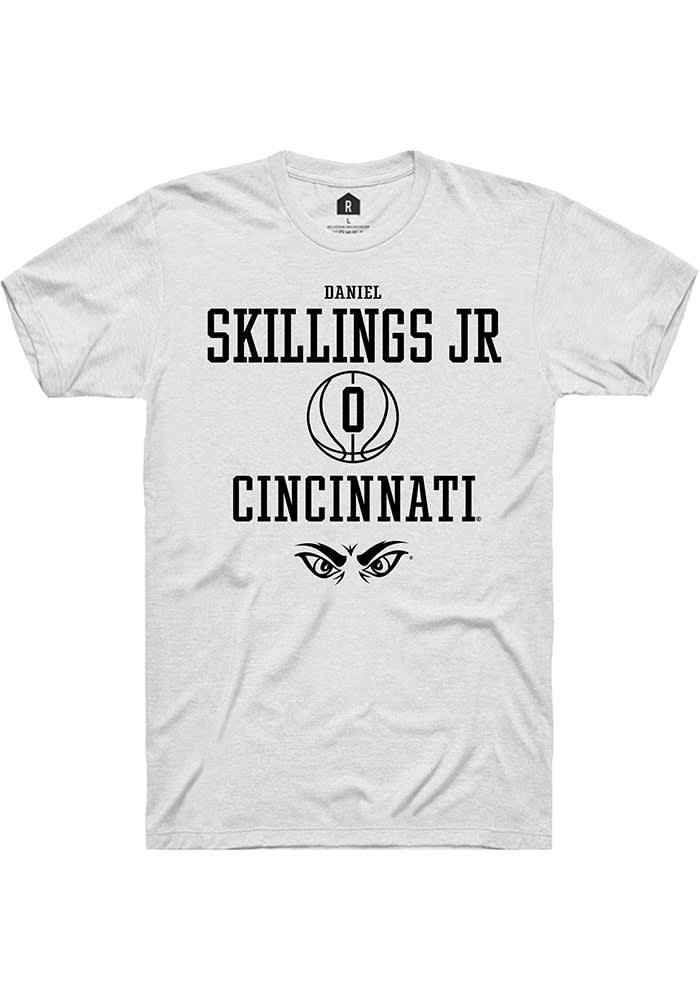 Daniel Skillings Jr. Cincinnati Bearcats White Rally NIL Sport Icon Short Sleeve T Shirt