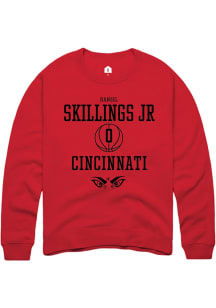 Daniel Skillings Jr. Rally Mens Red Cincinnati Bearcats NIL Sport Icon Crew Sweatshirt