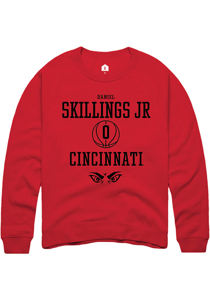 Daniel Skillings Jr. Rally Cincinnati Bearcats Mens Red NIL Sport Icon Long Sleeve Crew Sweatshirt