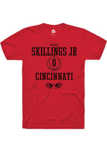 Daniel Skillings Jr. Red Cincinnati Bearcats NIL Sport Icon Short Sleeve T Shirt