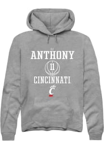 CJ Anthony  Rally Cincinnati Bearcats Mens Graphite NIL Sport Icon Long Sleeve Hoodie