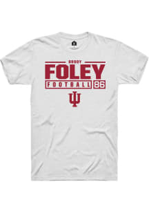 Brody Foley  Indiana Hoosiers White Rally NIL Stacked Box Short Sleeve T Shirt