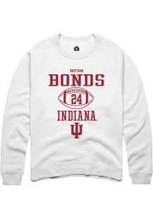 Bryson Bonds Rally Mens White Indiana Hoosiers NIL Sport Icon Crew Sweatshirt