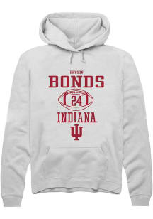 Bryson Bonds Rally Mens White Indiana Hoosiers NIL Sport Icon Hooded Sweatshirt
